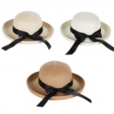Mujer&apos;s Summer Casual Beach Wide Brim Sun Hat Floppy Bohemia Straw Cap Beauty.  eb-64716502